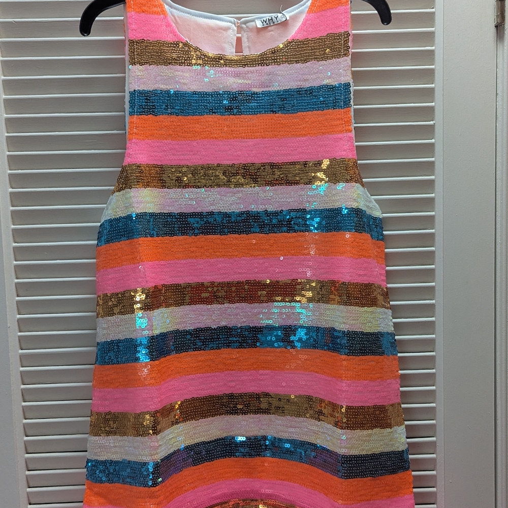 Sequin Striped Dress